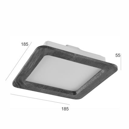 LED Podhledové svítidlo WOODY SPOT LED/17W/230V 3000K třešeň 18,5x18,5 cm