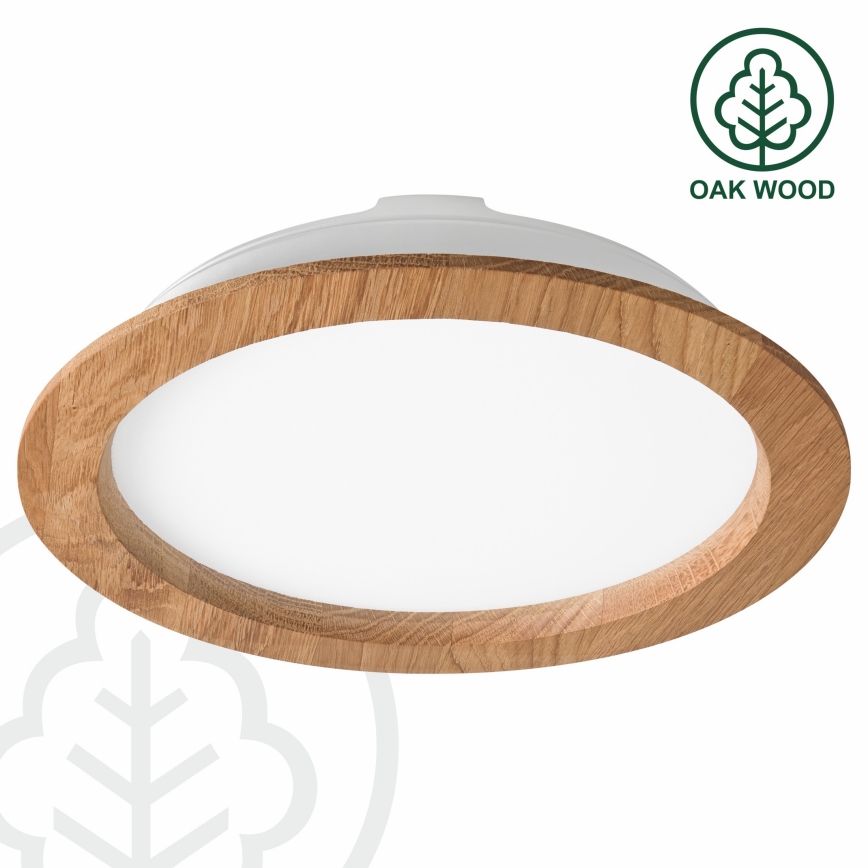 LED Podhledové svítidlo WOODY SPOT LED/23,5W/230V 4000K dub pr. 23,5 cm