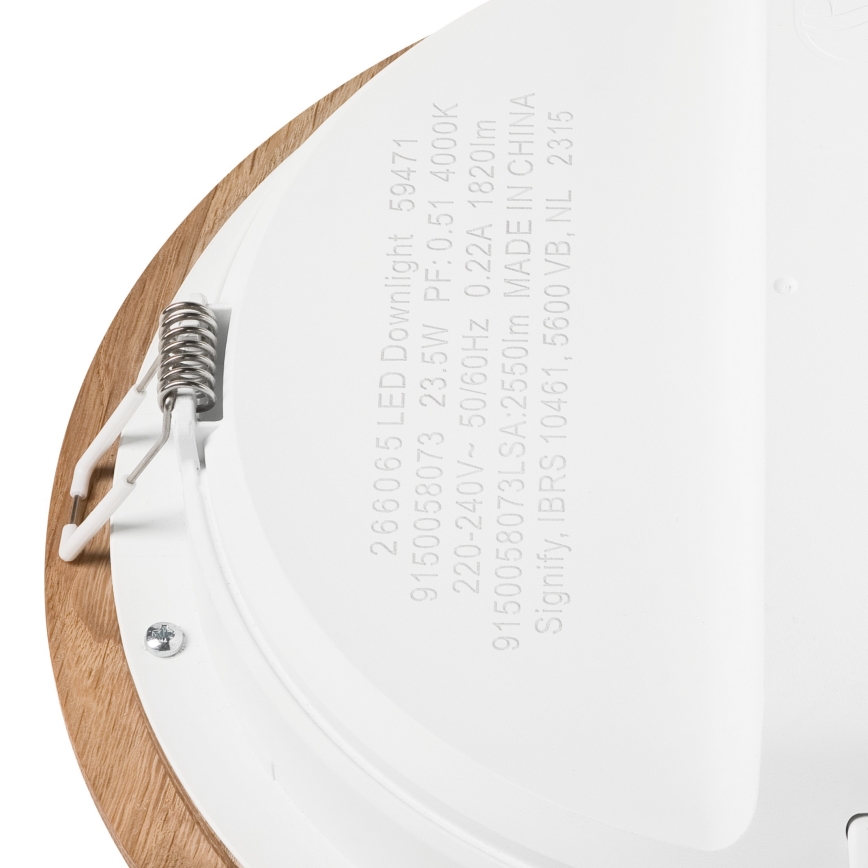 LED Podhledové svítidlo WOODY SPOT LED/23,5W/230V 4000K dub pr. 23,5 cm