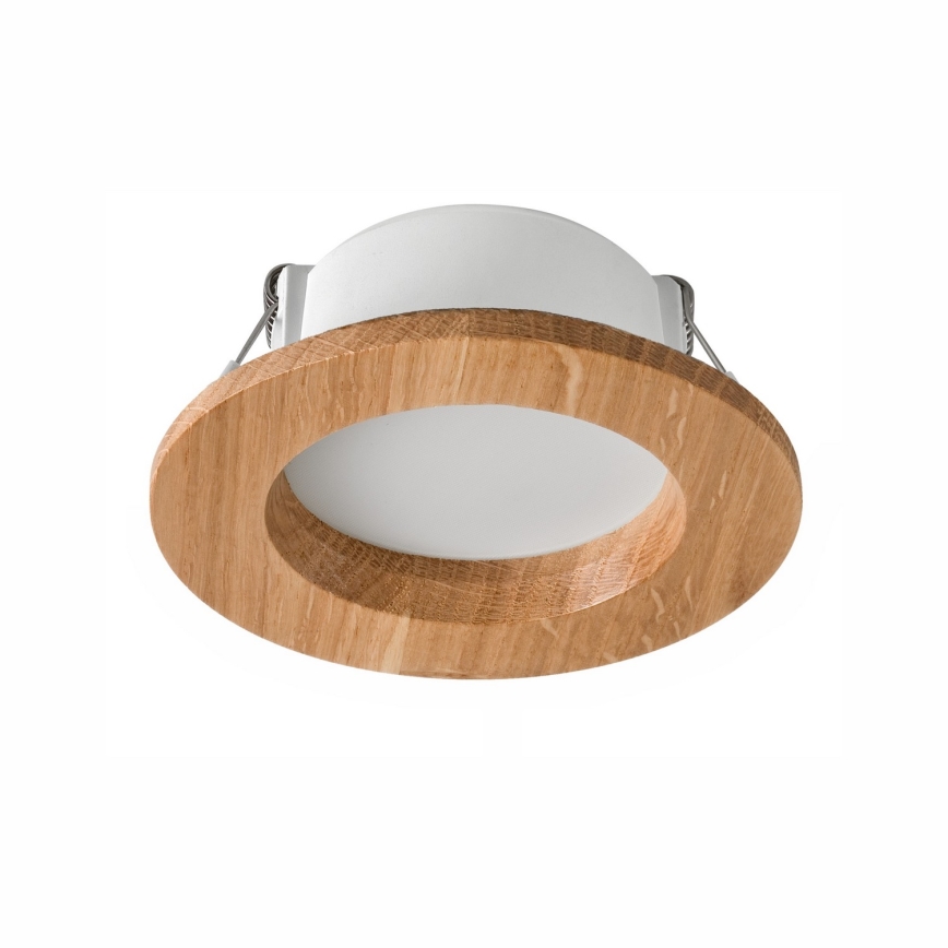 LED Podhledové svítidlo WOODY SPOT LED/5,5W/230V 4000K dub pr. 10 cm
