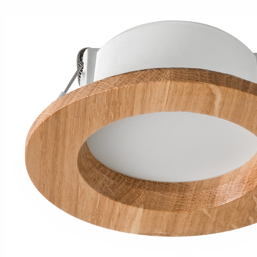 LED Podhledové svítidlo WOODY SPOT LED/5,5W/230V 4000K dub pr. 10 cm
