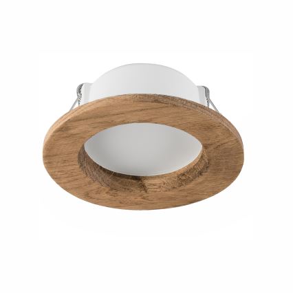LED Podhledové svítidlo WOODY SPOT LED/5,5W/230V 4000K ořech ø 10 cm