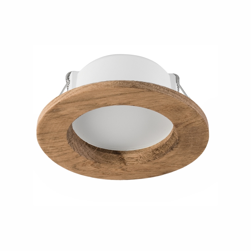 LED Podhledové svítidlo WOODY SPOT LED/5,5W/230V 4000K ořech ø 10 cm