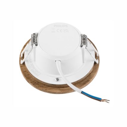 LED Podhledové svítidlo WOODY SPOT LED/5,5W/230V 4000K ořech ø 10 cm