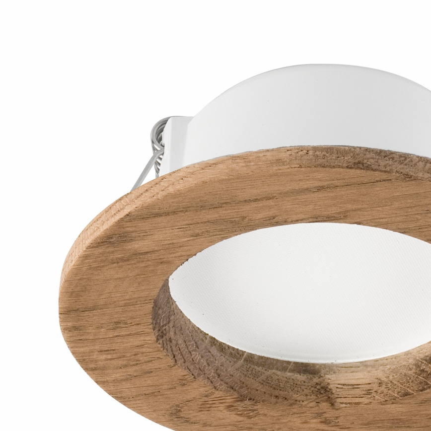 LED Podhledové svítidlo WOODY SPOT LED/5,5W/230V 4000K ořech ø 10 cm