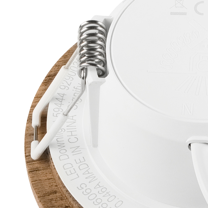 LED Podhledové svítidlo WOODY SPOT LED/5,5W/230V 4000K ořech ø 10 cm