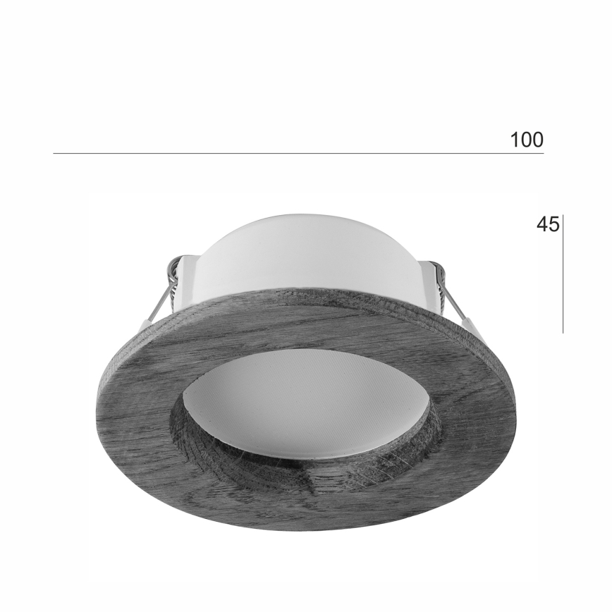 LED Podhledové svítidlo WOODY SPOT LED/5,5W/230V 4000K ořech ø 10 cm