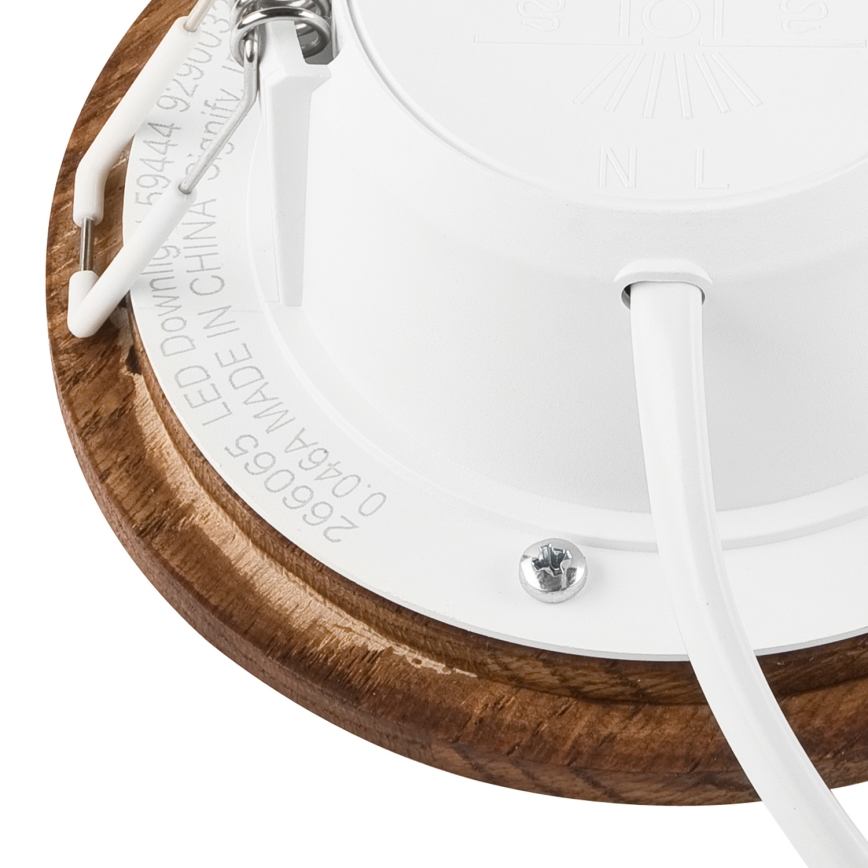 LED Podhledové svítidlo WOODY SPOT LED/5,5W/230V 4000K třešeň pr. 10 cm