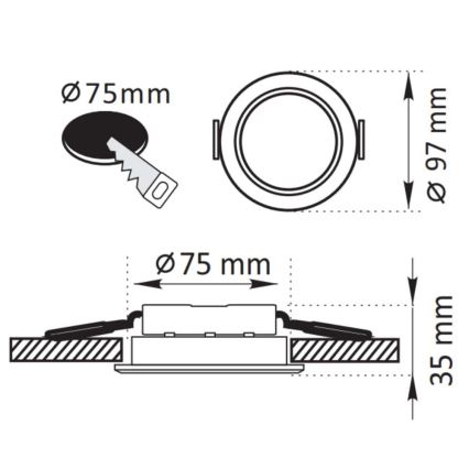 LED Podhledové svítidlo ZOE LED/4,8W/230V bílá