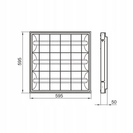 LED Podhledové zářivkové svítidlo 3xLED/13W/230V
