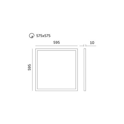 LED Podhledový panel BALIS LED/40W/230V 4000K 59,5x59,5 cm