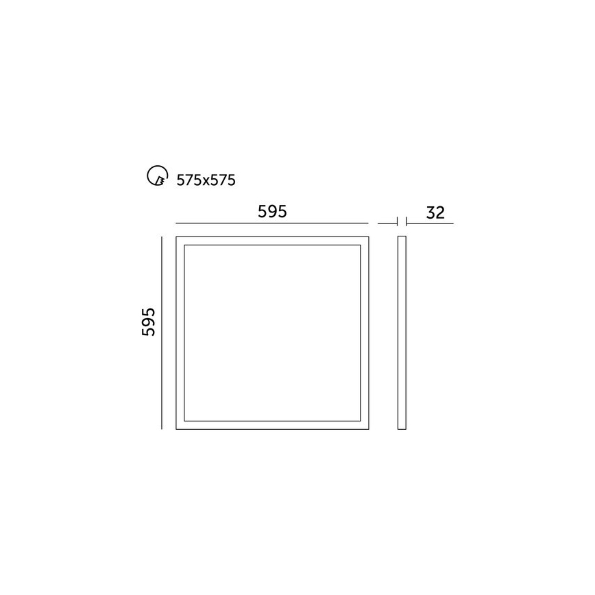 LED Podhledový panel DAVRO LED/40W/230V 4000K 59,5x59,5 cm bílá