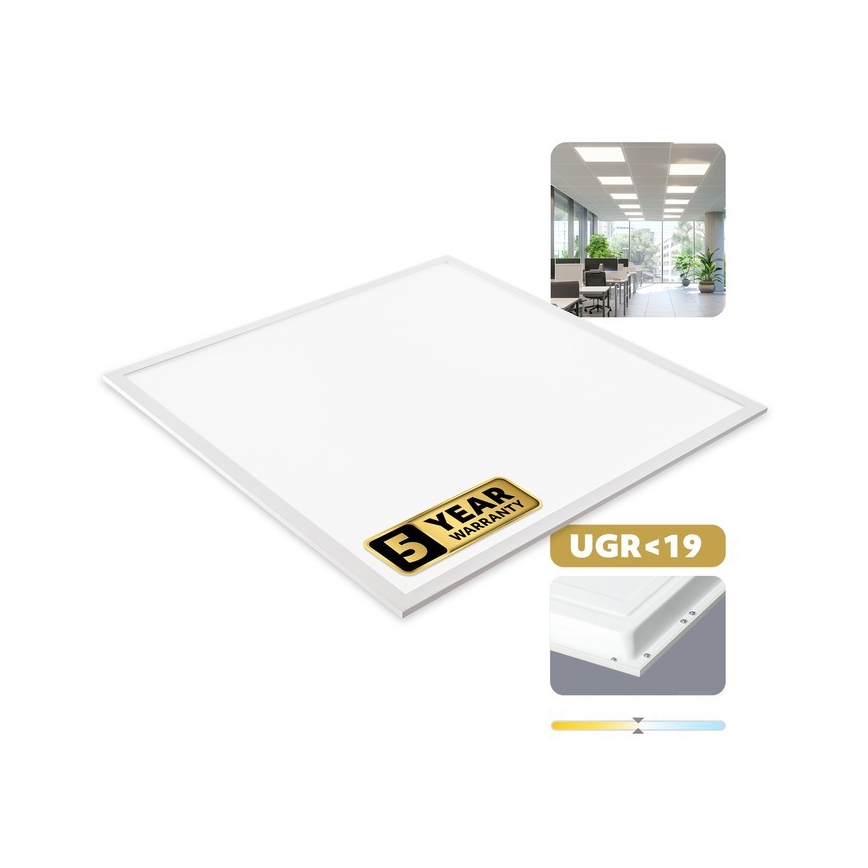 LED Podhledový panel DAVRO LED/40W/230V 4000K UGR19 59,5x59,5 cm bílá