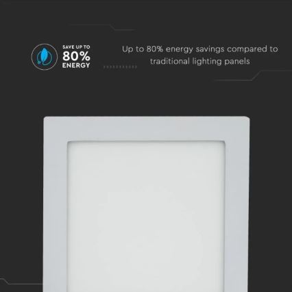 LED Podhledový panel LED/18W/230V 3000K čtvercový