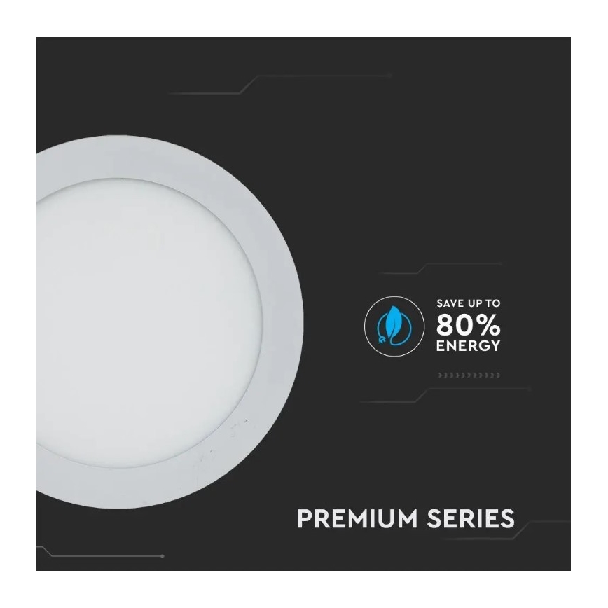 LED Podhledový panel LED/18W/230V 3000K kulatý