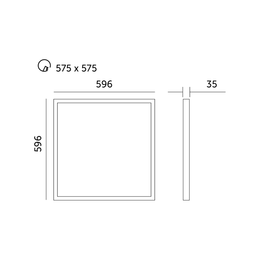 LED Podhledový panel LED/40W/230V 4000K 60x60 cm