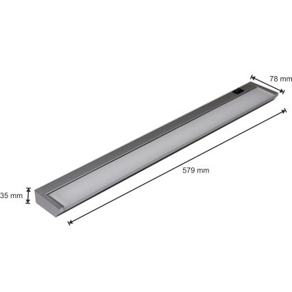 LED Podlinkové svítidlo LED/10W/230V stříbrná