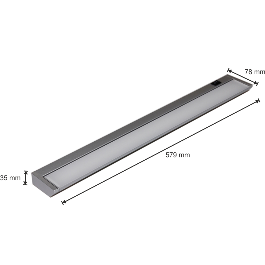 LED Podlinkové svítidlo LED/10W/230V stříbrná