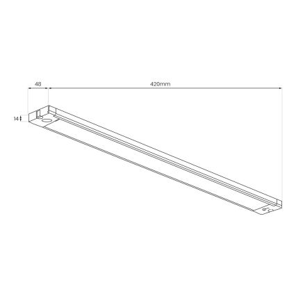 LED Podlinkové svítidlo LED/12W/230V 2700/3000/4000/5000/5700K 42 cm černá
