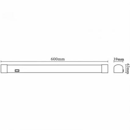LED Podlinkové svítidlo LED/15W/230V 60 cm IP44 bílá