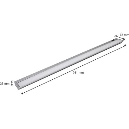 LED Podlinkové svítidlo LED/15W/230V stříbrná