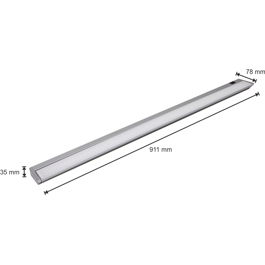 LED Podlinkové svítidlo LED/15W/230V stříbrná