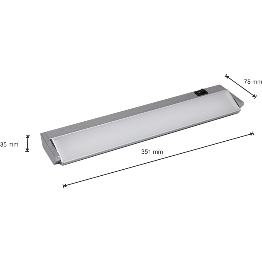 LED Podlinkové svítidlo LED/5W/230V stříbrná