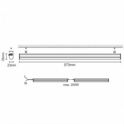 LED Podlinkové svítidlo LED/9W/230V 4000K
