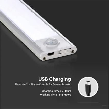 LED Podlinkové svítidlo se senzorem LED/1,5W/5V 1500 mAh 4000K