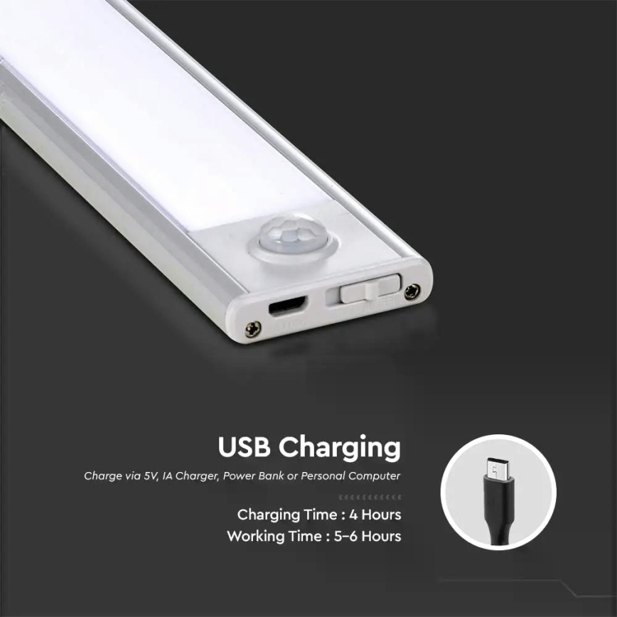 LED Podlinkové svítidlo se senzorem LED/1,5W/5V 1500 mAh 4000K
