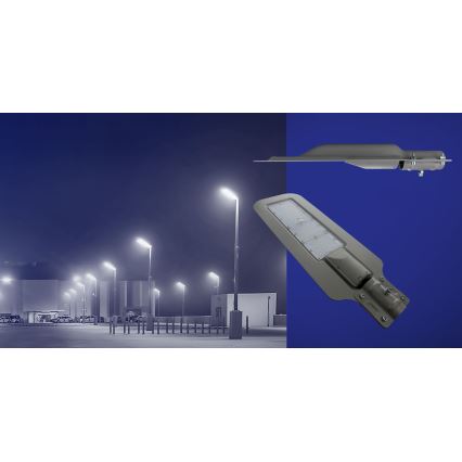 LED Pouliční lampa KLARK LED/200W/230V IP65 šedá