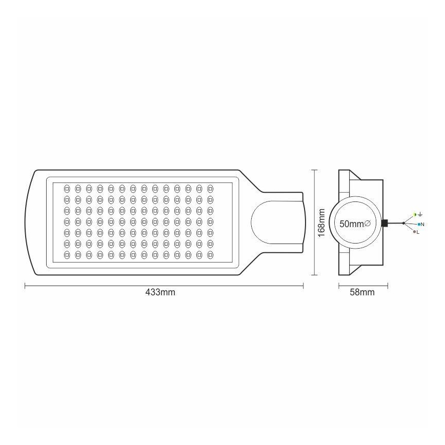 LED Pouliční lampa LED/100W/170-400V IP65 4000K