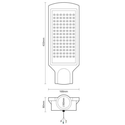 LED Pouliční lampa LED/100W/170-400V IP65