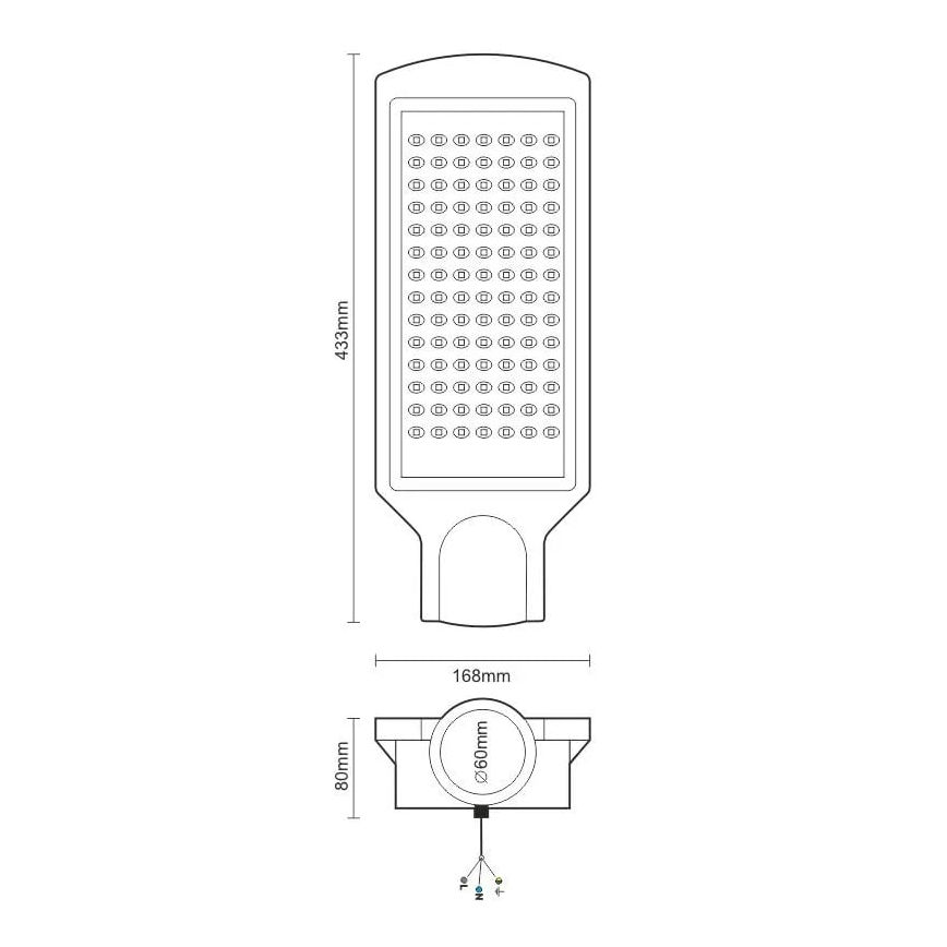 LED Pouliční lampa LED/100W/170-400V IP65