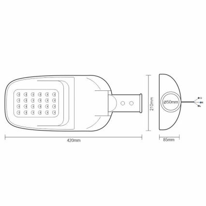 LED Pouliční lampa LED/40W/230V 5000K IP65