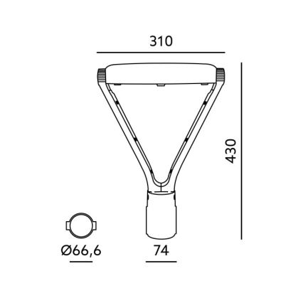 LED Pouliční lampa NEXPARK LED/30/40/60W/230V 3000/4000/6500K IP66