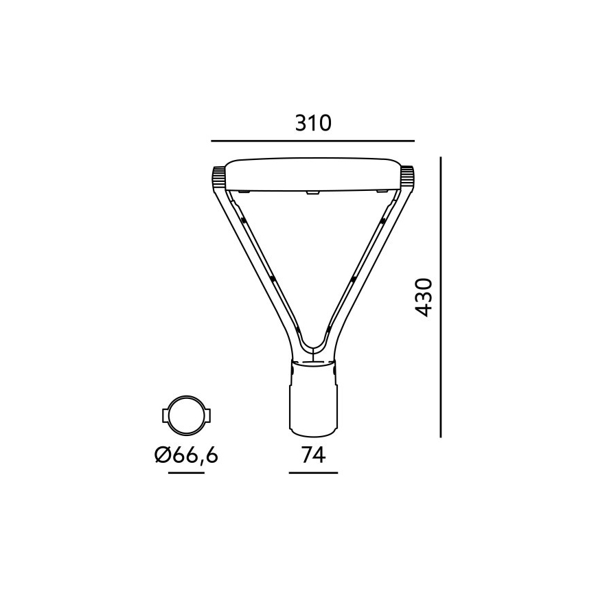 LED Pouliční lampa NEXPARK LED/30/40/60W/230V 3000/4000/6500K IP66