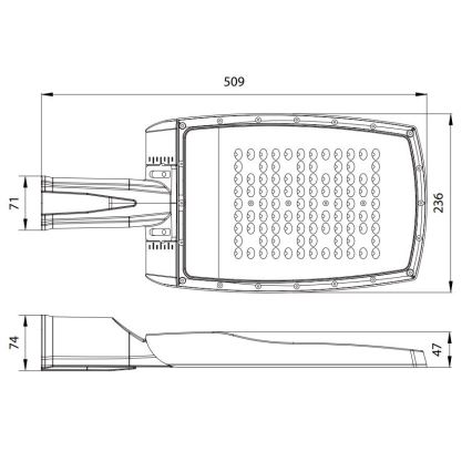 LED Pouliční lampa NOVUM PLUS LED/100W/230V IP65