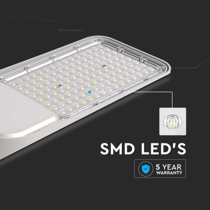 LED Pouliční lampa SAMSUNG CHIP LED/100W/230V 6500K IP65 šedá
