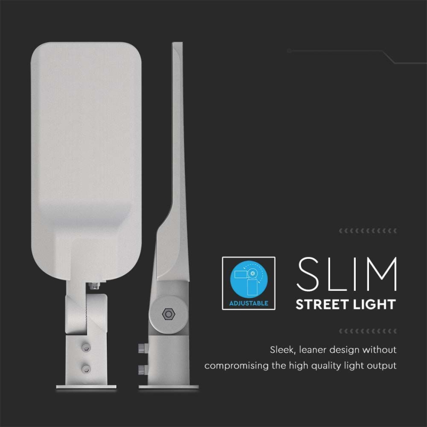 LED Pouliční lampa SAMSUNG CHIP LED/30W/230V 6500K IP65 šedá