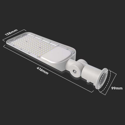 LED Pouliční lampa se senzorem SAMSUNG CHIP LED/30W/230V 4000K IP65