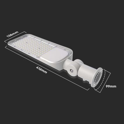 LED Pouliční lampa se senzorem SAMSUNG CHIP LED/30W/230V 6500K IP65