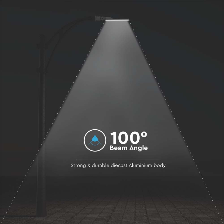 LED Pouliční lampa se senzorem SAMSUNG CHIP LED/50W/230V 4000K IP65