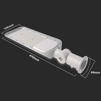 LED Pouliční lampa se senzorem SAMSUNG CHIP LED/50W/230V 4000K IP65