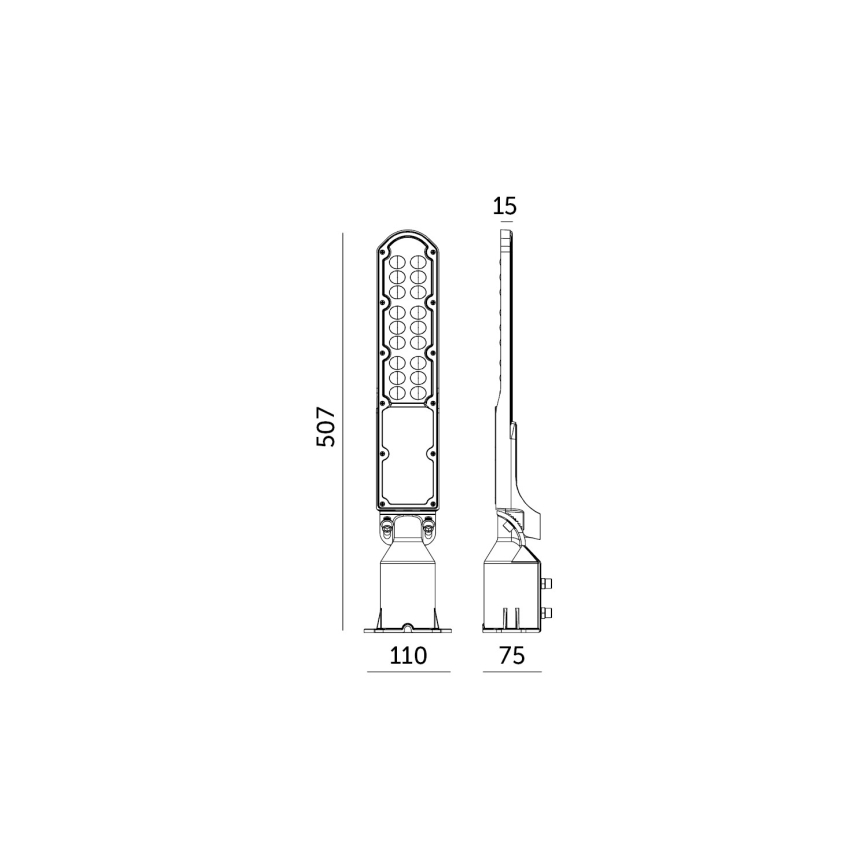 LED Pouliční lampa se soumrakovým senzorem CYOTO LED/50W/230V IP65 4000K