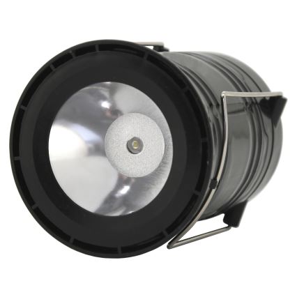 LED Přenosná solární lampa LED/1200mAh černá