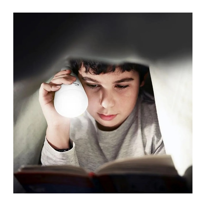 LED Přenosná solární žárovka 3v1 LED/7W/230V 3000K/4000K/6400K + USB nabíjení