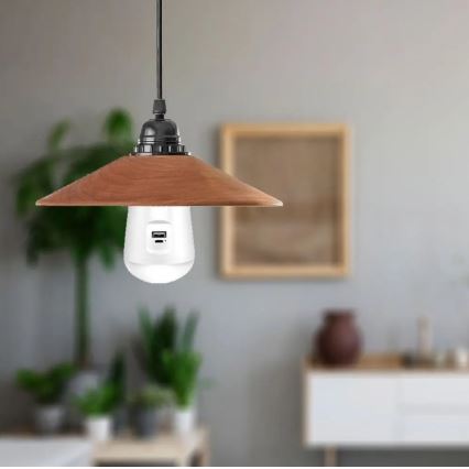 LED Přenosná solární žárovka 3v1 LED/7W/230V 3000K/4000K/6400K + USB nabíjení