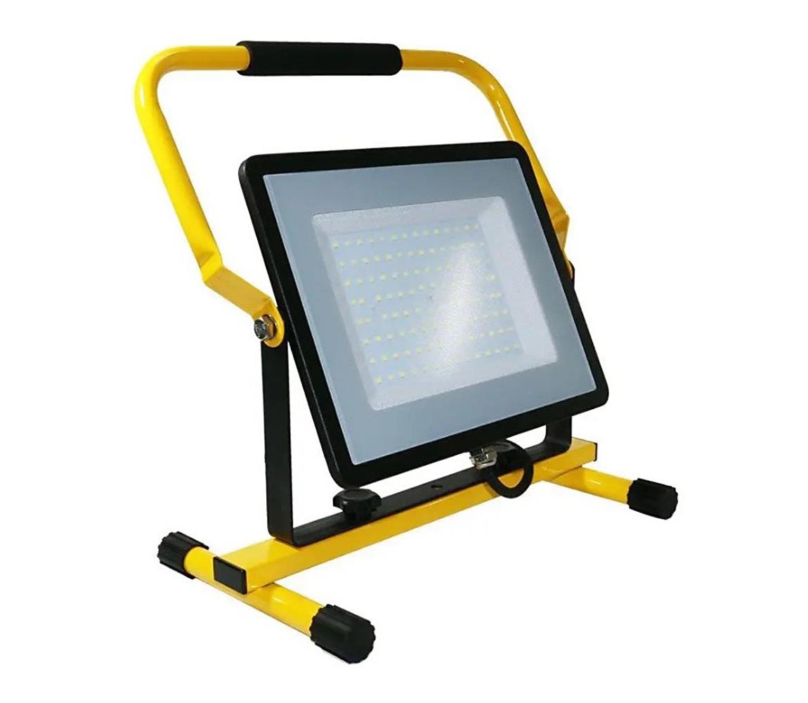 V-Tac LED Přenosný reflektor SAMSUNG CHIP LED/100W/230V IP65 6500K černá/žlutá VT0809