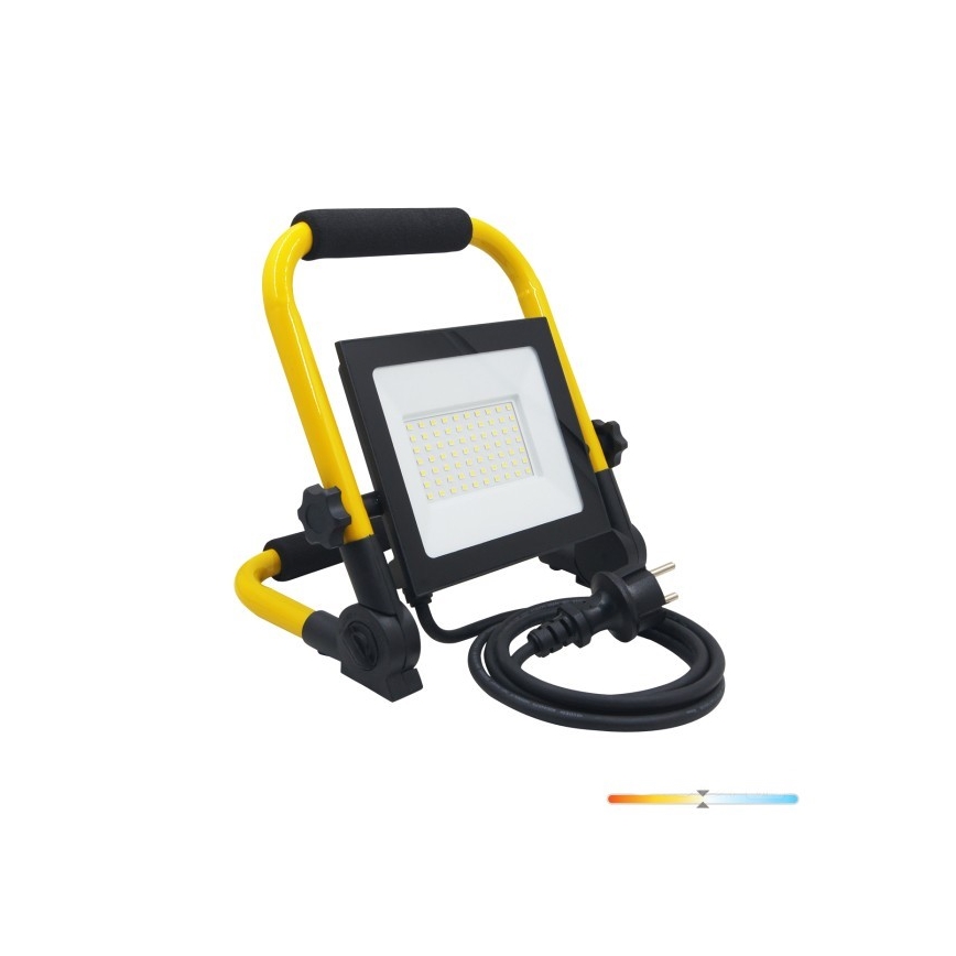 LED Přenosný reflektor TIGRA LED/50W/4000K IP54 černá/žlutá